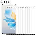 Per Honor 100 25 pezzi 9H HD 3D Pellicola in vetro temperato con bordo curvo (nero)
