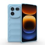 Per vivo iQOO 12 5G Magic Shield TPU + custodia per telefono in flanella (azzurro)