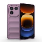 Per vivo iQOO 12 5G Magic Shield TPU + custodia per telefono in flanella (viola)