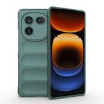 Per vivo iQOO 12 Pro 5G Magic Shield TPU + custodia per telefono in flanella (verde scuro)
