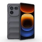 Per vivo iQOO 12 Pro 5G Magic Shield TPU + custodia per telefono in flanella (grigio scuro)