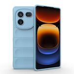 Per vivo iQOO 12 Pro 5G Magic Shield TPU + custodia per telefono in flanella (azzurro)
