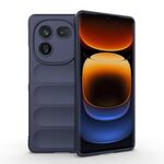 Per vivo iQOO 12 Pro 5G Magic Shield TPU + custodia per telefono in flanella (blu scuro)