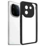 Per vivo iQOO 12 TPU satinato + custodia per telefono PC trasparente (nera)