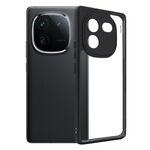 Per vivo iQOO 12 Pro TPU satinato + custodia per telefono PC trasparente (nera)