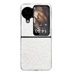 Custodia protettiva per telefono OPPO Find N3 Flip Impression Flower Pattern (bianca)