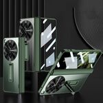 Per OPPO Find N3 / OnePlus Open GKK Custodia per telefono antiurto con cerniera magnetica integrata (verde)