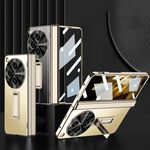Per OPPO Find N3 / OnePlus Open GKK Custodia per telefono antiurto con cerniera magnetica integrata (Oro)