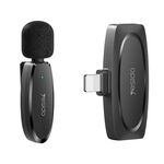 YESIDO KR12 Microfono lavalier wireless a bassa latenza con ricevitore a 8 pin (nero)