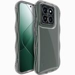 Per Xiaomi 14 5G IMAK Wave Bubble Custodia morbida antiurto per telefono (nero trasparente)