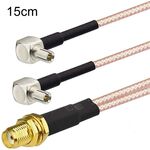 Cavo prolunga antenna WiFi SMA femmina a 2 TS9 R Cavo adattatore prolunga RG316 (15 cm)