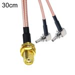 Cavo di prolunga per antenna WiFi RP-SMA femmina a 2 CRC9 R Cavo adattatore di prolunga RG316 (30 cm)