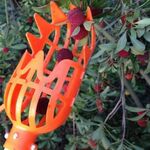 Testa di raccoglitrice di frutta per cesto da giardino grande, artefatto per raccolta di frutta ad alta quota (giallo)