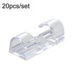 20 pz/set Medio Autoadesivo Organizzatore di Cavi Clip Cavo Dati Fibbia di Allineamento Fisso Morsetti di Stoccaggio Cavo di Rete (Trasparente)