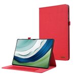 Custodia per tablet in pelle e tessuto per Huawei MatePad Pro 13.2 (rossa)