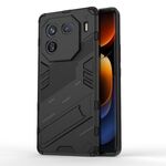Per vivo iQOO 12 Pro 5G Punk Armor 2 in 1 PC + custodia per telefono TPU con supporto (nero)