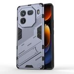 Per vivo iQOO 12 Pro 5G Punk Armor 2 in 1 PC + custodia per telefono in TPU con supporto (grigio)