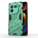 Per vivo iQOO 12 Pro 5G Punk Armor 2 in 1 PC + custodia per telefono TPU con supporto (verde)