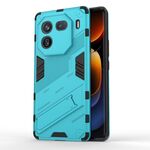 Per vivo iQOO 12 Pro 5G Punk Armor 2 in 1 PC + custodia per telefono TPU con supporto (blu)