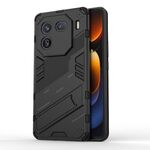 Per vivo iQOO 12 5G Punk Armor 2 in 1 PC + custodia per telefono TPU con supporto (nero)