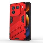 Per vivo iQOO 12 5G Punk Armor 2 in 1 PC + custodia per telefono TPU con supporto (rosso)