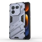 Per vivo iQOO 12 5G Punk Armor 2 in 1 PC + custodia per telefono in TPU con supporto (grigio)