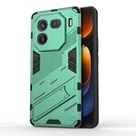 Per vivo iQOO 12 5G Punk Armor 2 in 1 PC + custodia per telefono TPU con supporto (verde)