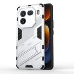 Per vivo iQOO 12 5G Punk Armor 2 in 1 PC + custodia per telefono TPU con supporto (bianco)