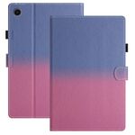 Custodia per tablet in pelle intelligente con gradiente di cucitura per Samsung Galaxy Tab A9+ (blu rosa)