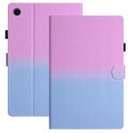 Custodia per tablet in pelle intelligente con gradiente di cucitura per Samsung Galaxy Tab A9+ (viola blu)