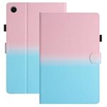 Custodia per tablet in pelle intelligente con gradiente di cucitura per Samsung Galaxy Tab A9+ (rosa blu)