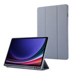 Per Samsung Galaxy Tab S9 Custodia tablet in pelle TPU 3 pieghe in puro colore con slot per penna (lavanda)