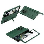 Per OPPO Find N3 Custodia per telefono in pelle con cerniera pieghevole integrata con penna (verde)