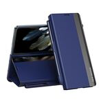 Per OPPO Find N3 Custodia per telefono in pelle ad adsorbimento elettrolitico laterale con slot per penna (blu)