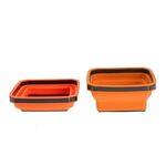 Vassoio magnetico pieghevole quadrato in silicone per piccole parti e strumenti (arancione)