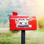 Adesivo di ringraziamento per cassetta postale con base in etilene con protezione solare impermeabile