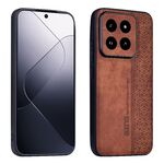 Per Xiaomi 14 Pro AZNS Custodia per telefono con sensazione di pelle in rilievo 3D (marrone)
