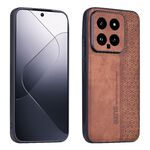 Per Xiaomi 14 AZNS Custodia per telefono con sensazione di pelle in rilievo 3D (marrone)