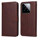 Per Xiaomi 14 Custodia per cellulare in pelle con texture classica in vitello (marrone)