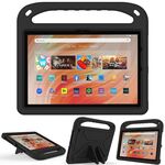Custodia per tablet antiurto EVA con supporto per Amazon Kindle Fire HD 10 2023 con supporto (nero)