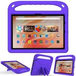 Per Amazon Kindle Fire HD 10 2023 Custodia per tablet antiurto in EVA con supporto (viola)