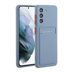 Custodia per telefono in TPU antiurto con slot per scheda Samsung Galaxy S23 5G (grigio)