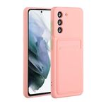 Custodia per telefono in TPU antiurto con slot per scheda Samsung Galaxy S23 5G (rosa)