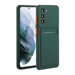 Custodia per telefono in TPU antiurto con slot per scheda Samsung Galaxy S23 FE 5G (verde scuro)