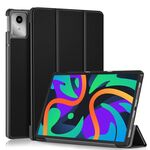 Per Lenovo Tab M11/ Xiaoxin Pad 11 2024 Custer Custodia Smart Tablet in pelle 3 pieghevoli in colore puro (Nero)