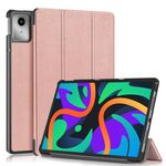 Per Lenovo Tab M11/ Xiaoxin Pad 11 2024 Custodia Smart Tablet in pelle 3 pieghevoli (oro rosa)