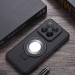 Per Xiaomi 14 Pro Custodia per lente d'ingrandimento Litchi Texture PU Custodia per telefono (nera)