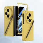 Custodia per PC integrata Skin Feel per OPPO Find N3 con penna/scatola portapenne (gialla)