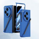 Custodia per PC integrata Skin Feel per OPPO Find N3 con penna/scatola portapenne (blu)
