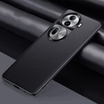 Per OPPO Reno11 Pro Custodia per telefono antiurto all-inclusive in pelle tinta unita (nera)